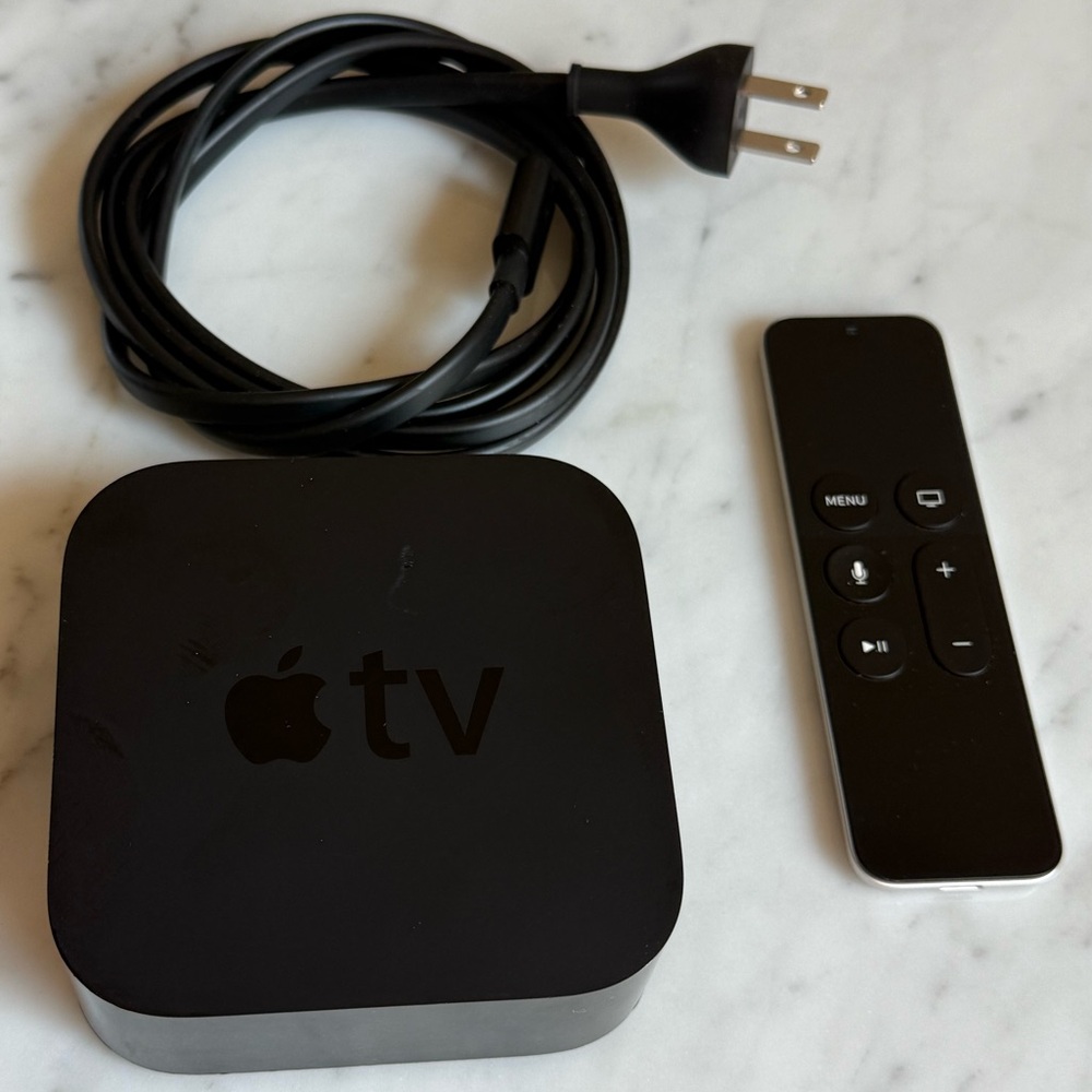 Apple TV HD 32GB A1625 MGY52LL/A Siri Remote Power Cord tvOS 26.6 Tested